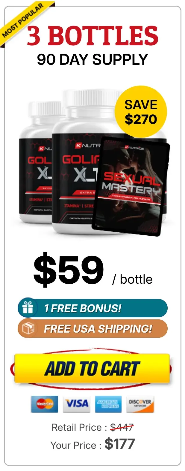 Goliath XL 10 Buy 3 Bottles